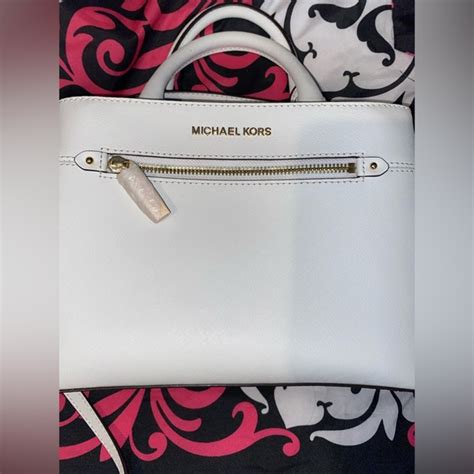 all white michael kors purse|michael kors white purse crossbody.